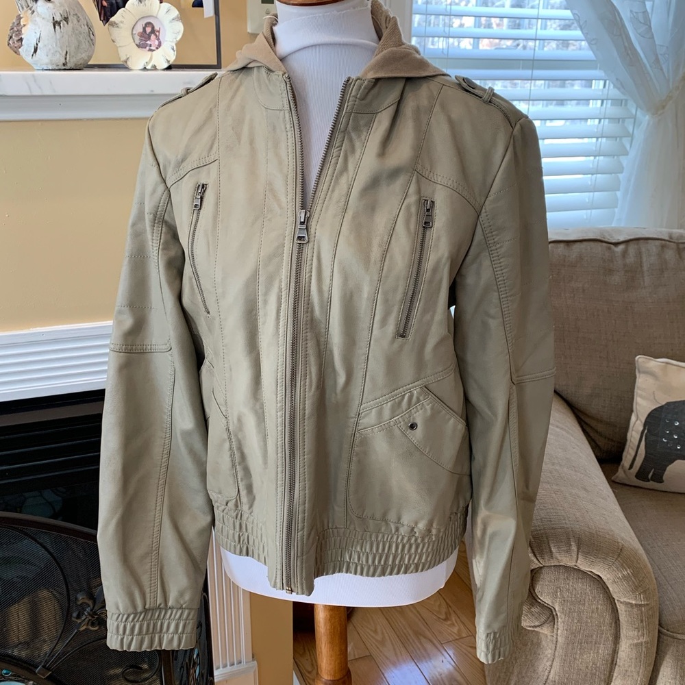 Leather coat
